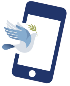 blue phone with final dove tilted